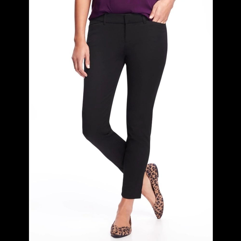 old navy womens 4 black pixie pants cotton blend c